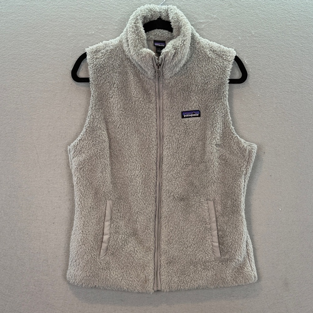 Patagonia - women’s Los Gatos fleece Vest‎ full zip up high collar grey size L